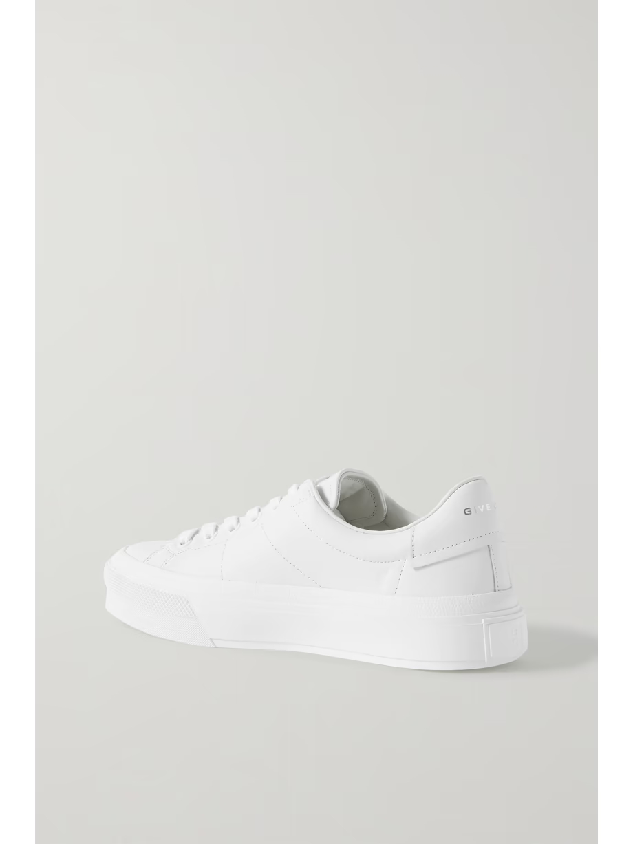 City Court logo-detailed leather sneakers City Court logo-detailed leather sneakers