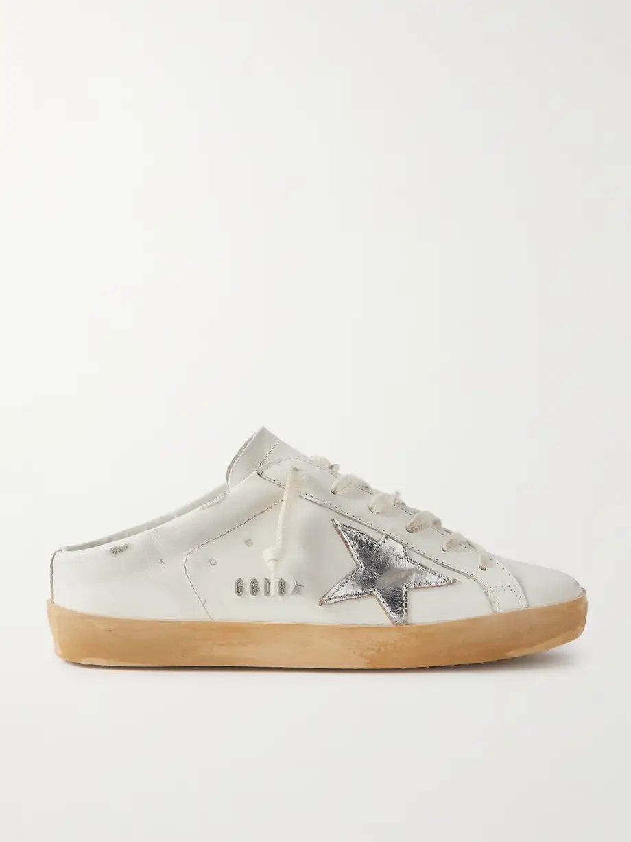 Superstar Sabot distressed leather slip-on sneakers Superstar Sabot distressed leather slip-on sneakers
