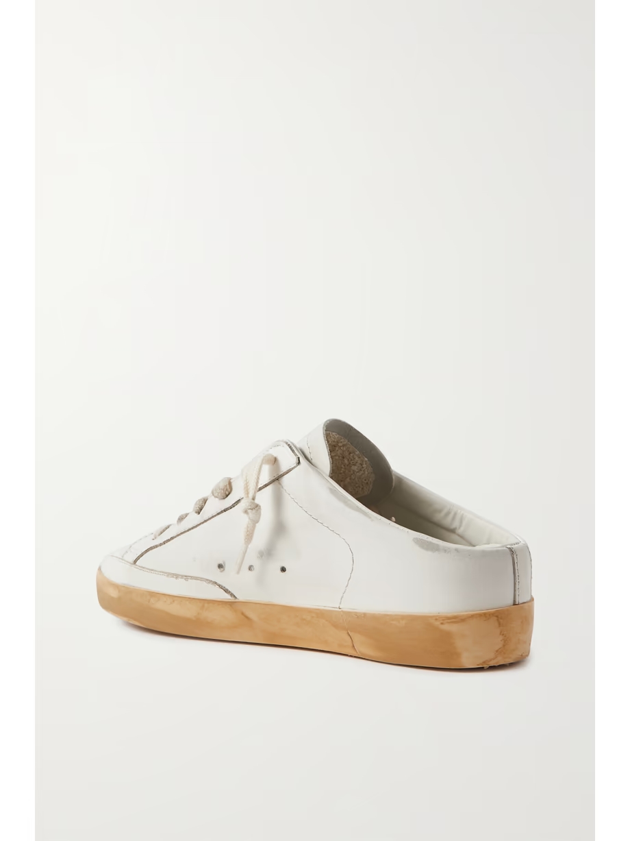 Superstar Sabot distressed leather slip-on sneakers Superstar Sabot distressed leather slip-on sneakers