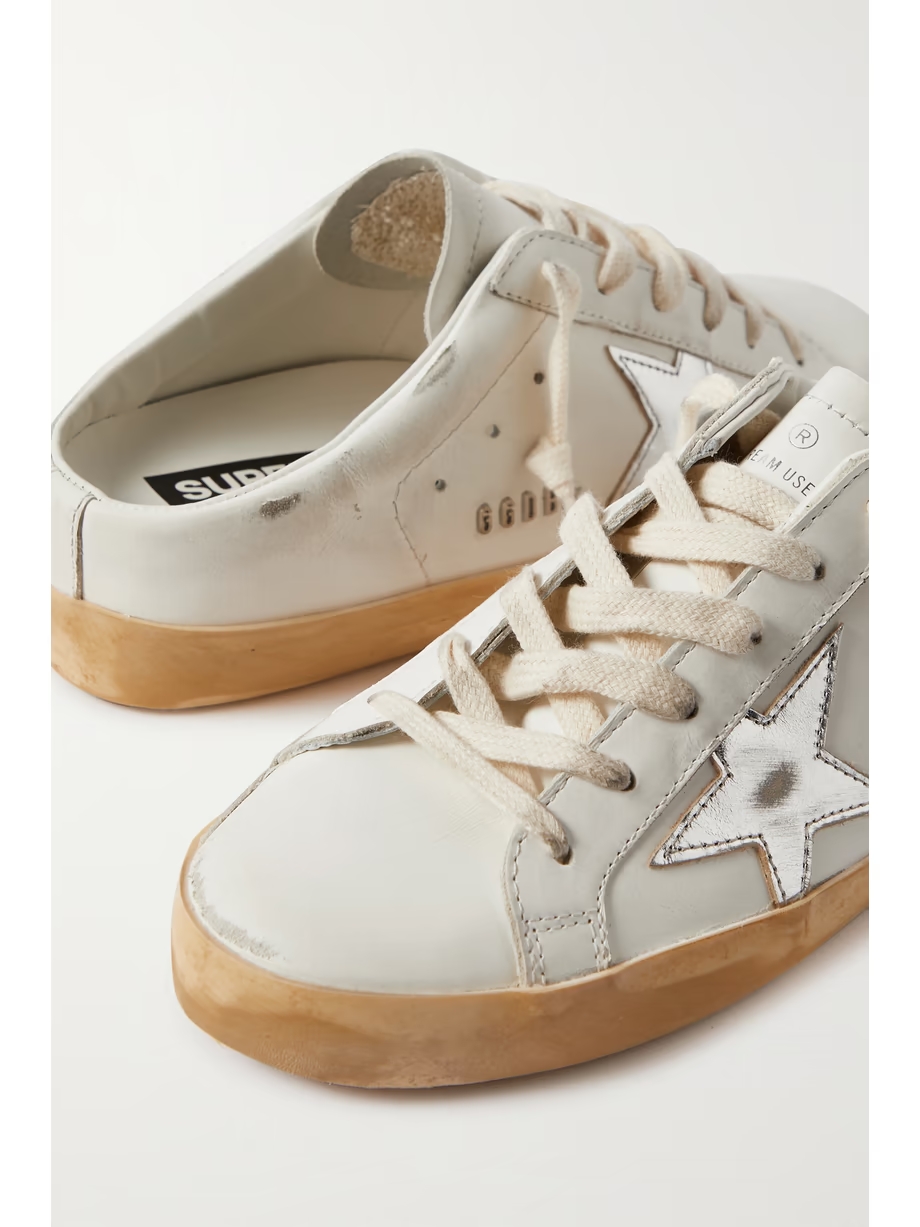 Superstar Sabot distressed leather slip-on sneakers Superstar Sabot distressed leather slip-on sneakers