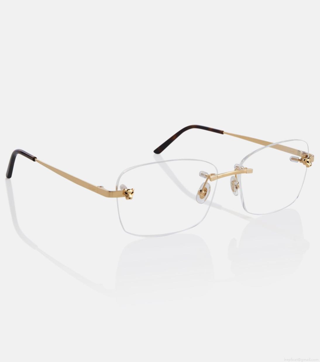 Cartier Eyewear CollectionPanthère de Cartier rectangular glasses Cartier Eyewear CollectionPanthère de Cartier rectangular glasses