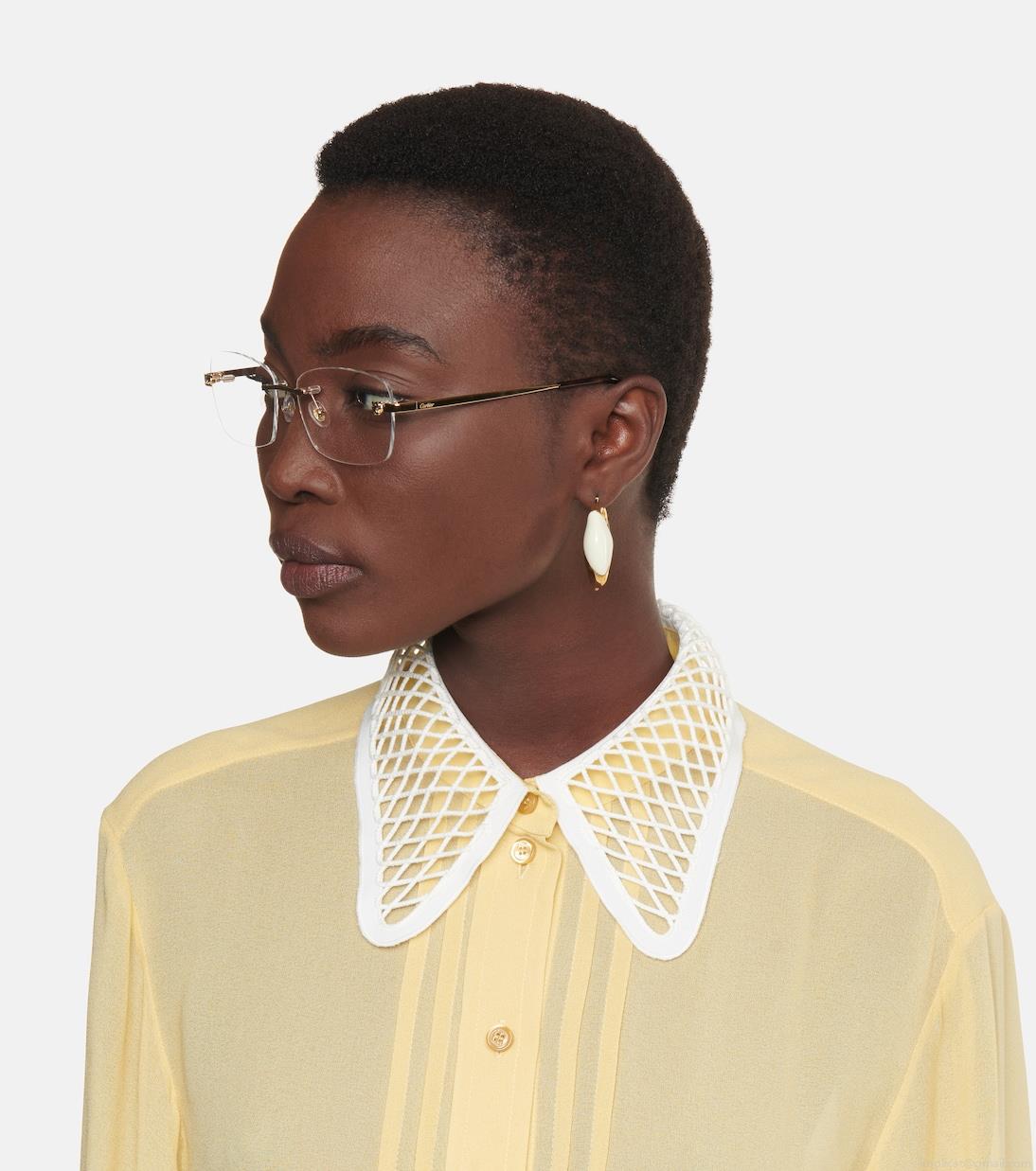 Cartier Eyewear CollectionPanthère de Cartier rectangular glasses Cartier Eyewear CollectionPanthère de Cartier rectangular glasses