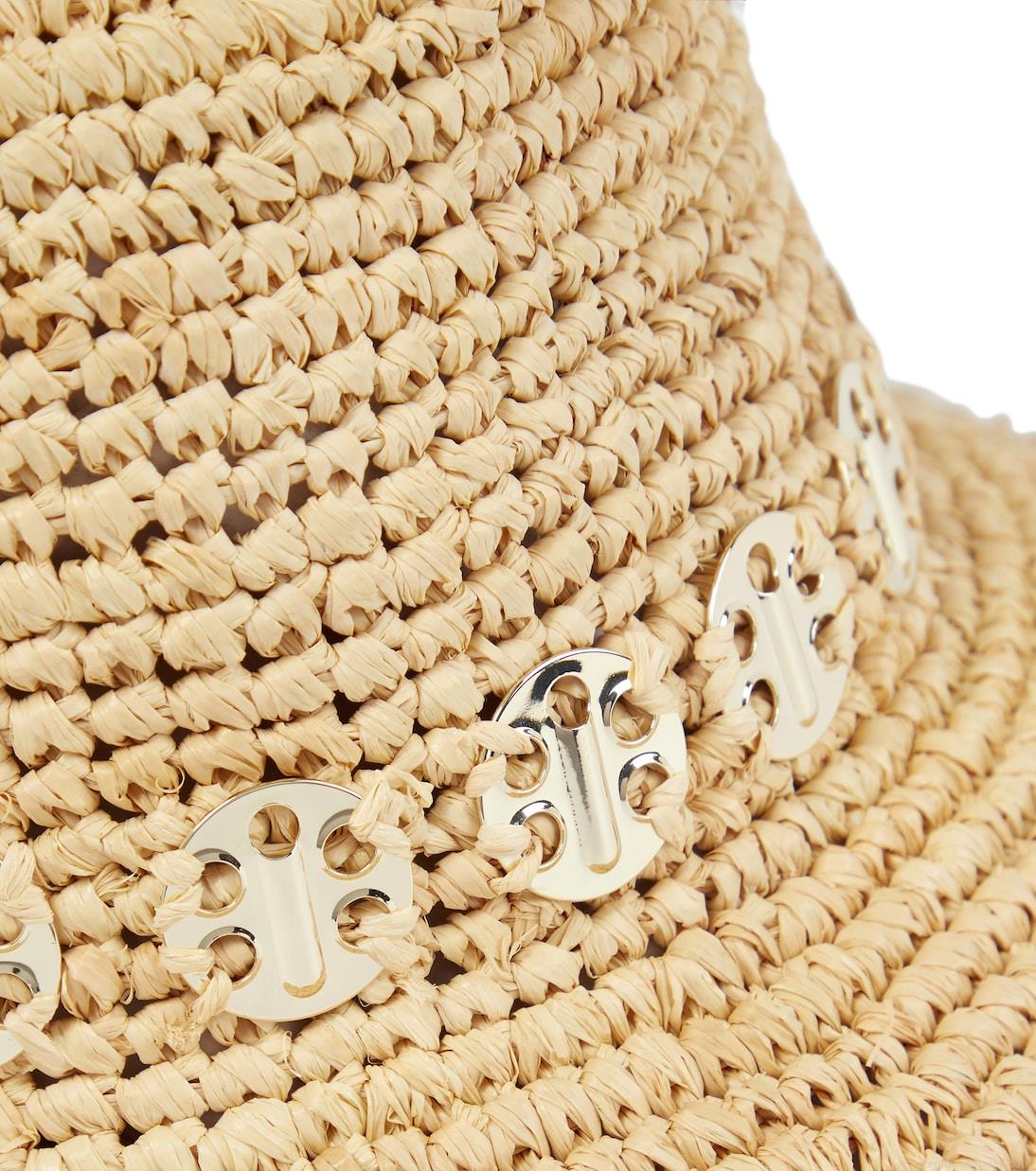 RabanneEmbellished raffia bucket hat RabanneEmbellished raffia bucket hat