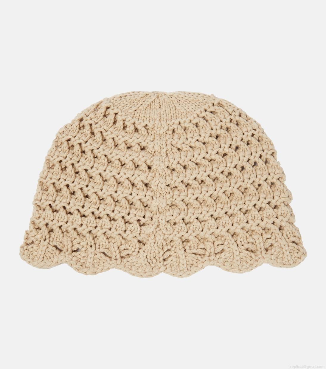 Loro PianaCrochet cotton beanie