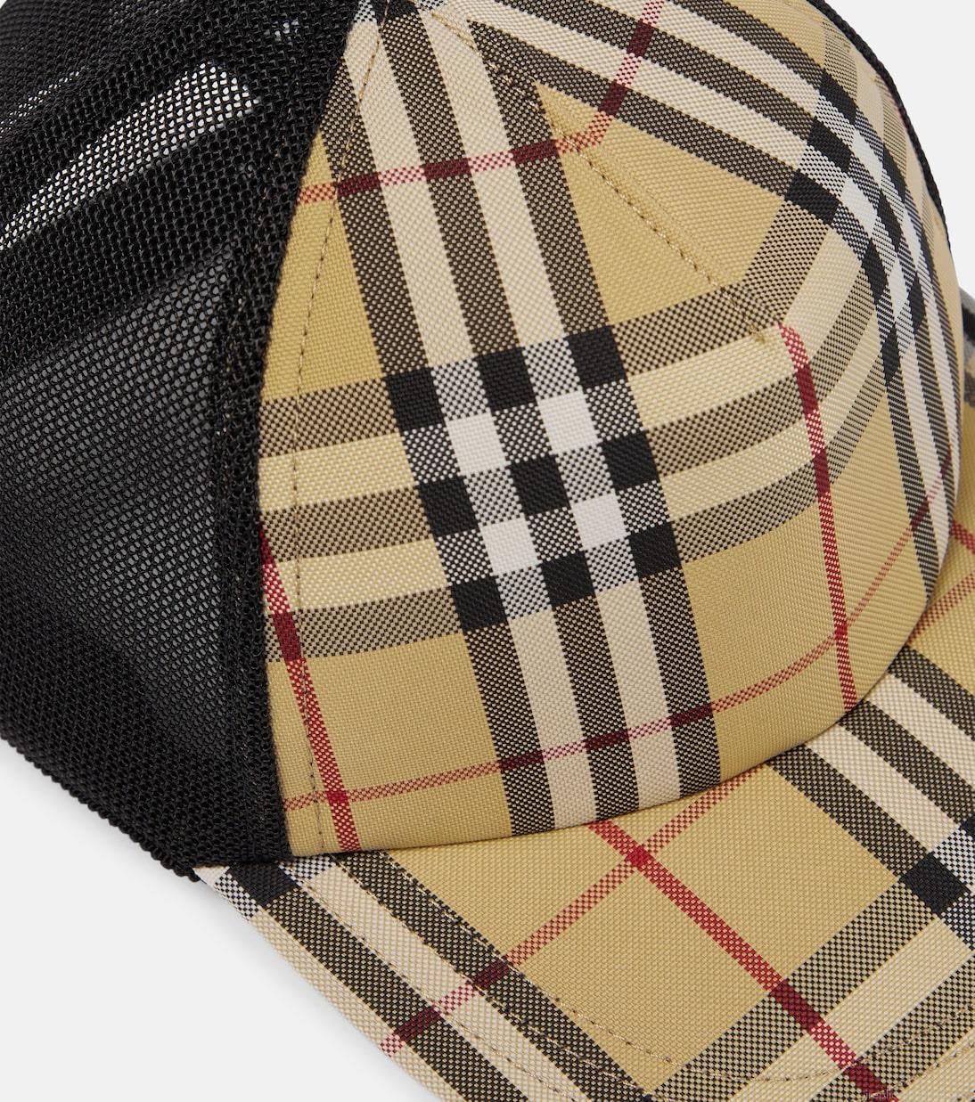 BurberryVintage Check and mesh baseball cap BurberryVintage Check and mesh baseball cap