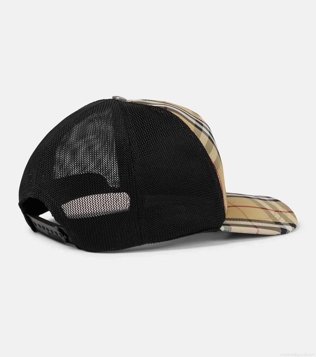 BurberryVintage Check and mesh baseball cap BurberryVintage Check and mesh baseball cap