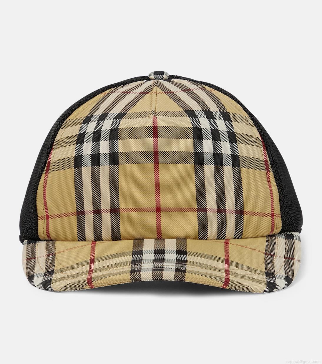 BurberryVintage Check and mesh baseball cap BurberryVintage Check and mesh baseball cap