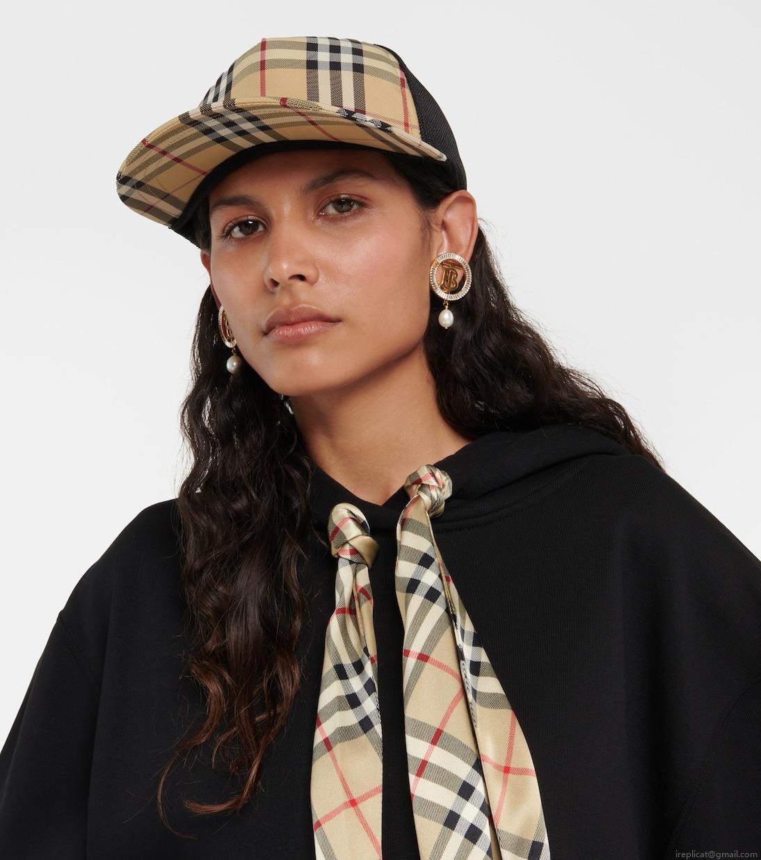 BurberryVintage Check and mesh baseball cap BurberryVintage Check and mesh baseball cap