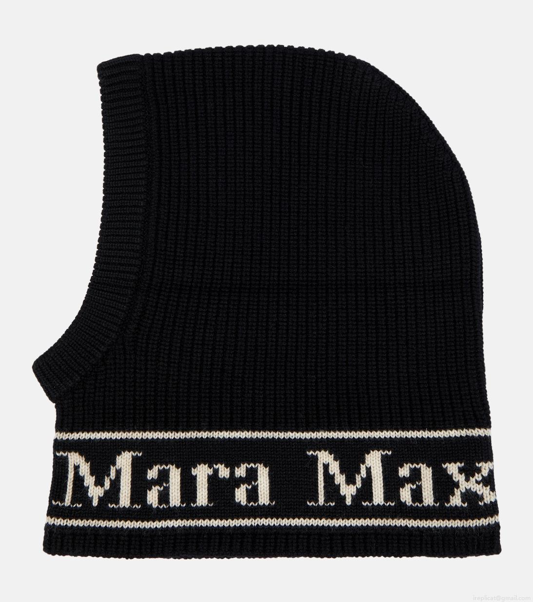 Max MaraGong logo wool ski mask Max MaraGong logo wool ski mask