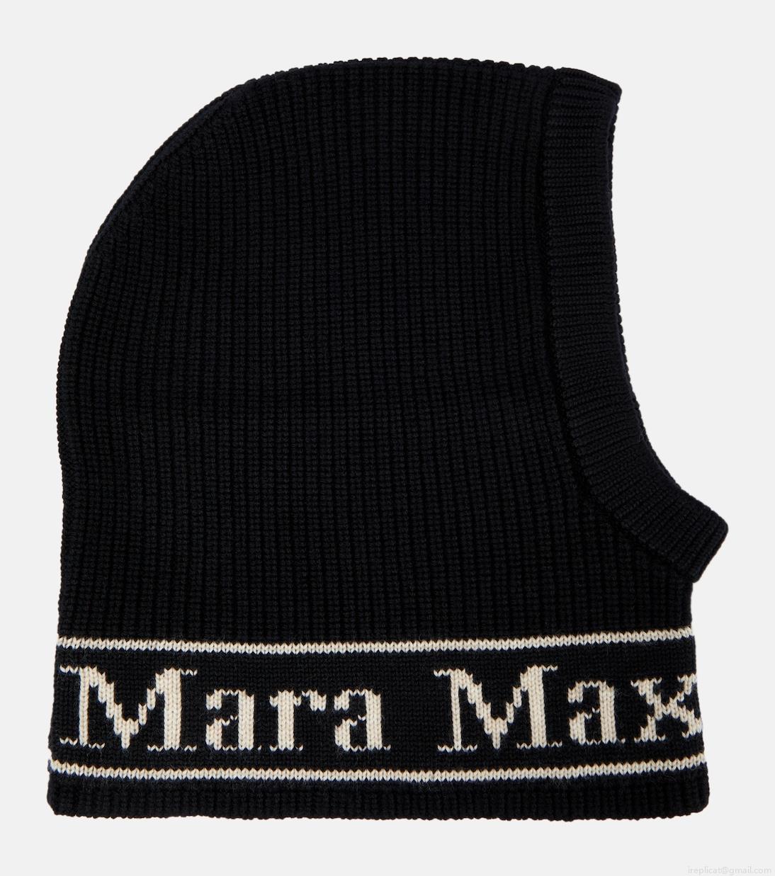 Max MaraGong logo wool ski mask Max MaraGong logo wool ski mask