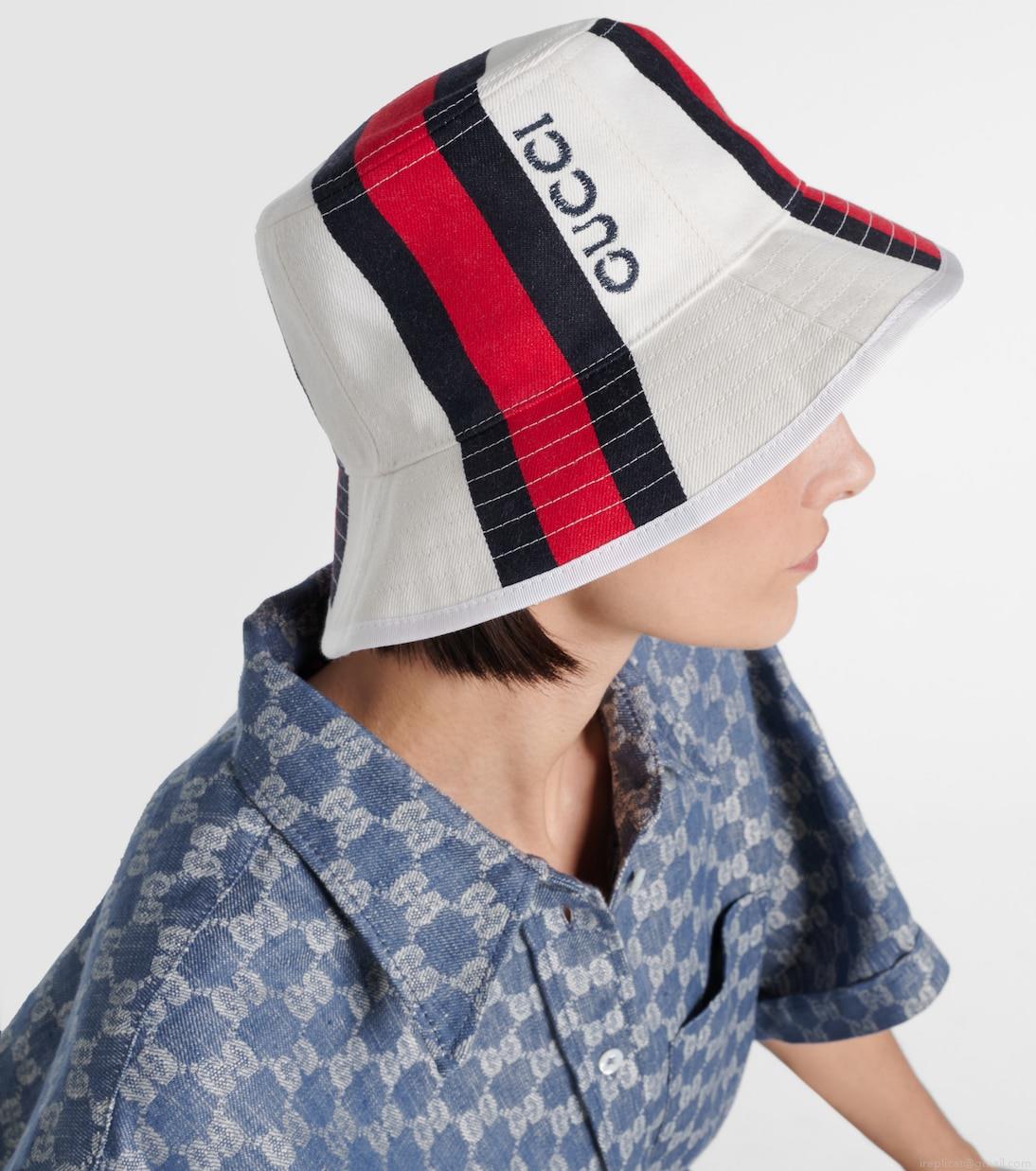 GucciLogo cotton canvas bucket hat GucciLogo cotton canvas bucket hat
