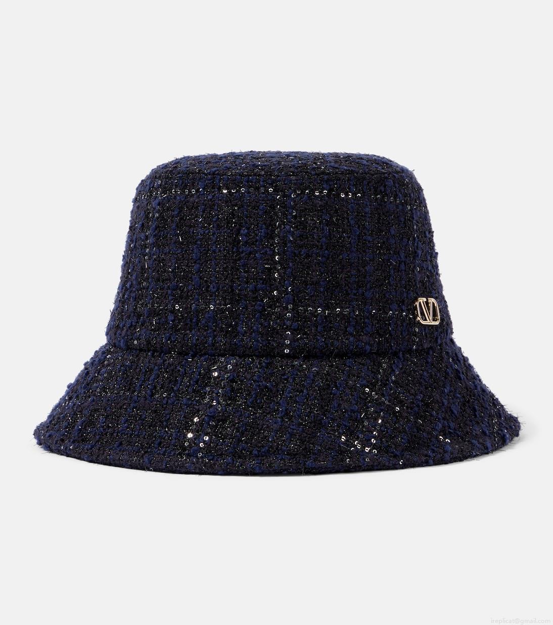 ValentinoVLogo Signature tweed bucket hat ValentinoVLogo Signature tweed bucket hat