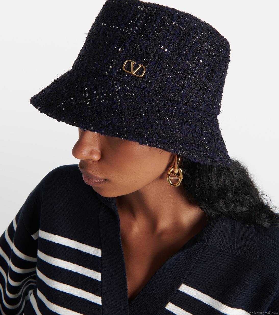 ValentinoVLogo Signature tweed bucket hat ValentinoVLogo Signature tweed bucket hat