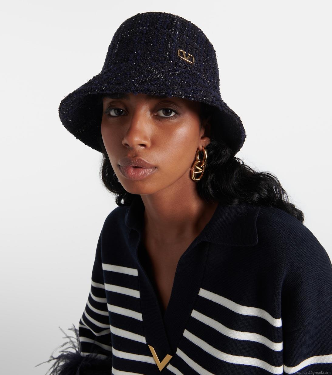 ValentinoVLogo Signature tweed bucket hat ValentinoVLogo Signature tweed bucket hat