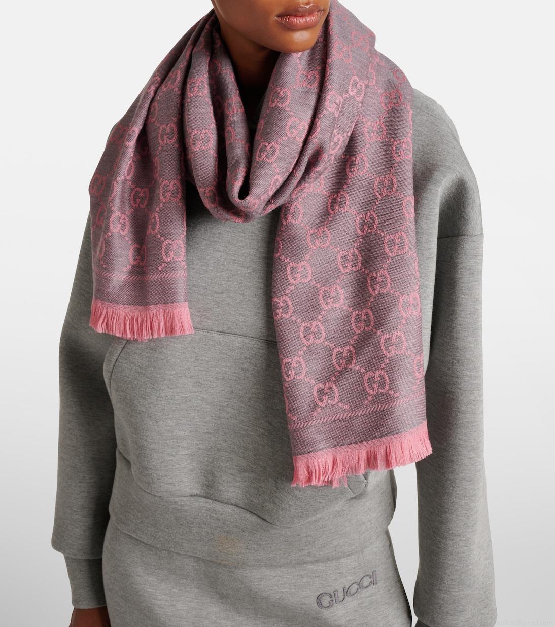 GucciGG wool jacquard scarf GucciGG wool jacquard scarf
