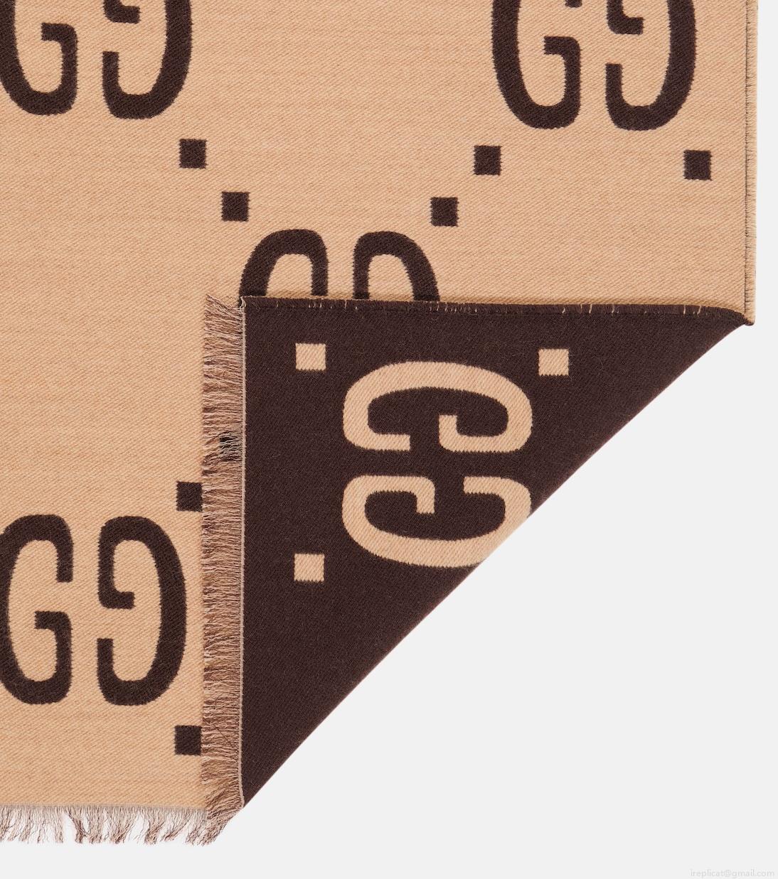 GucciGG jacquard wool and silk scarf GucciGG jacquard wool and silk scarf