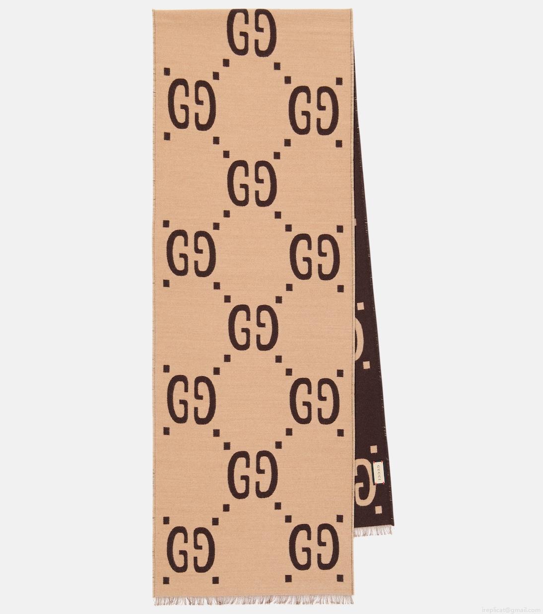 GucciGG jacquard wool and silk scarf GucciGG jacquard wool and silk scarf