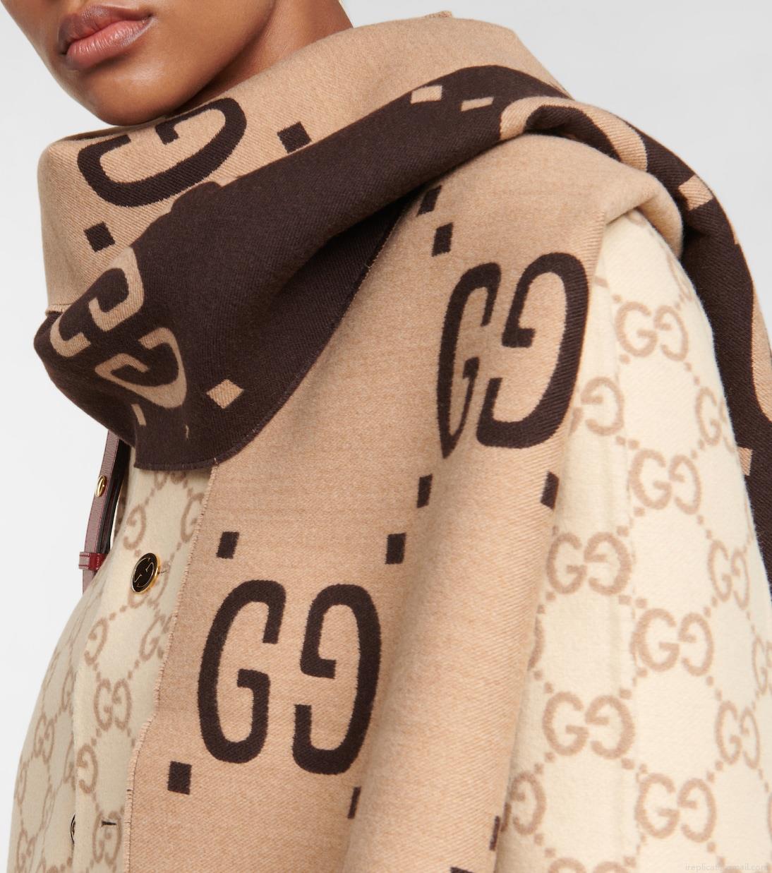 GucciGG jacquard wool and silk scarf GucciGG jacquard wool and silk scarf