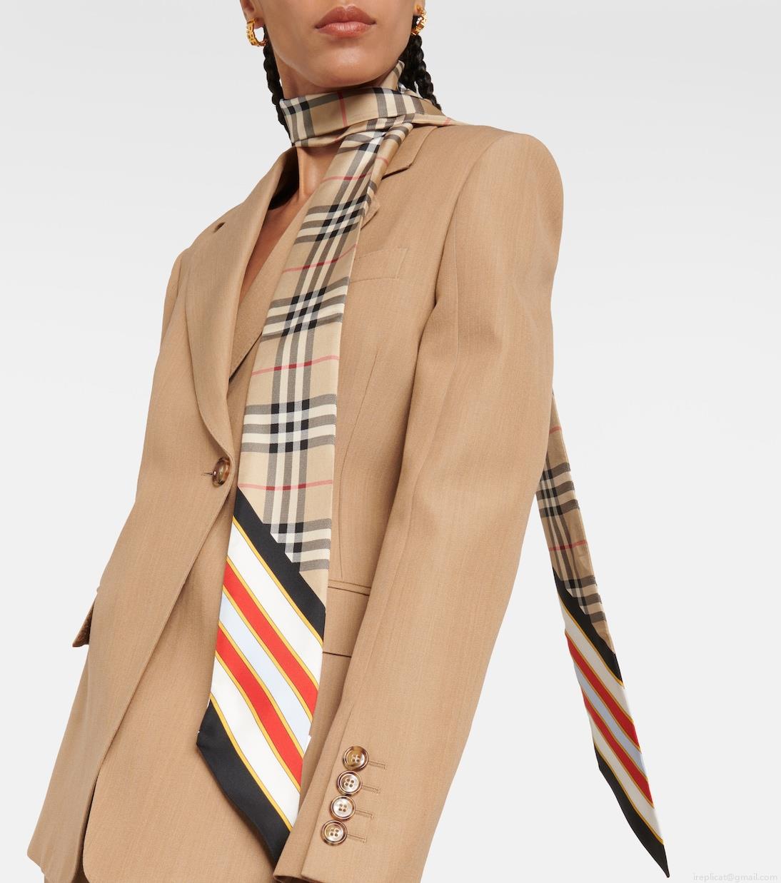 BurberrySkinny checked silk scarf BurberrySkinny checked silk scarf