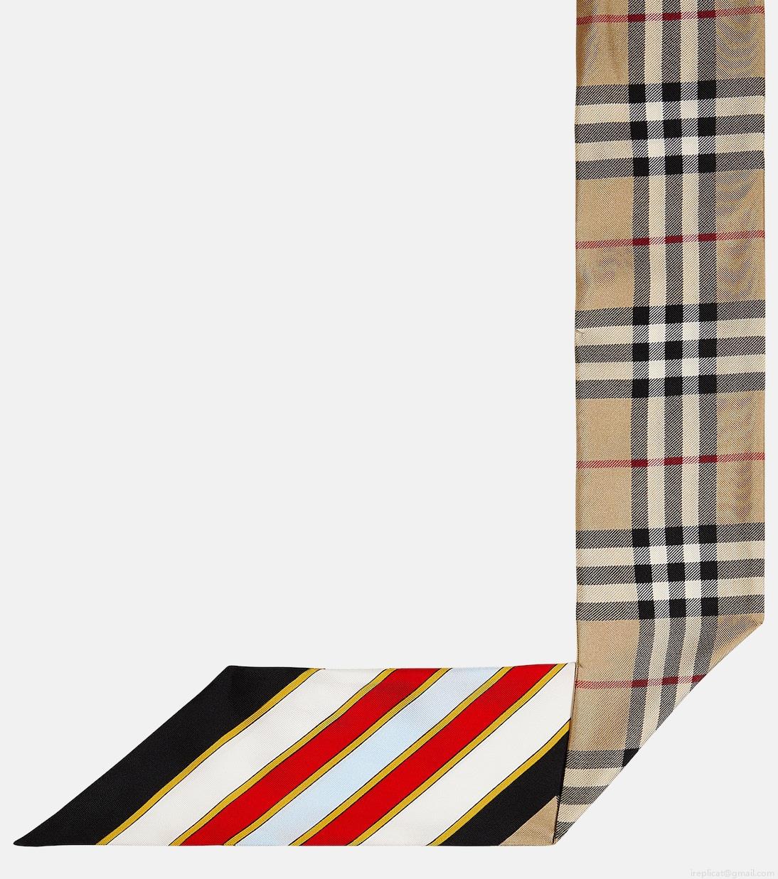 BurberrySkinny checked silk scarf BurberrySkinny checked silk scarf