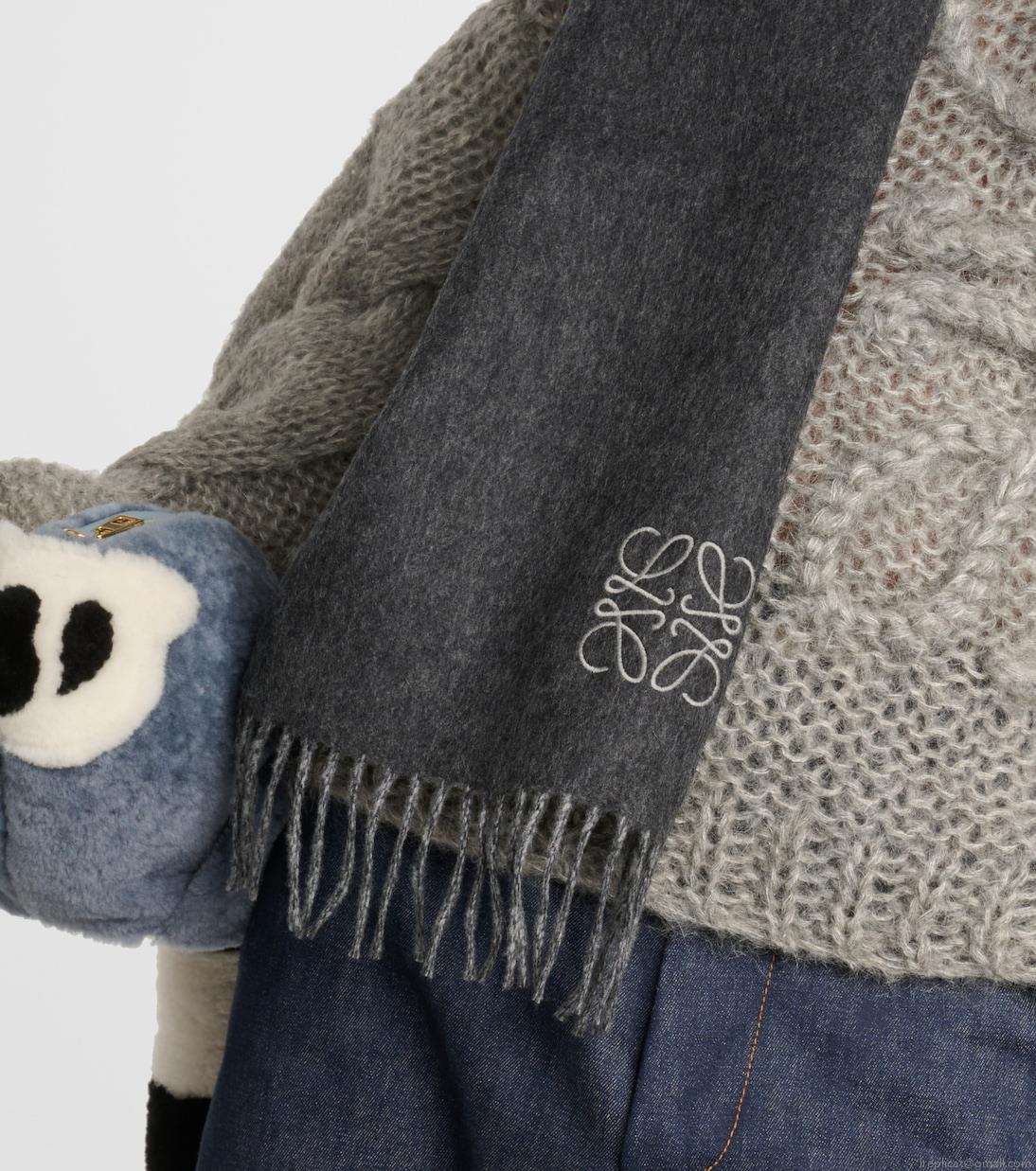 LoeweAnagram wool and cashmere scarf LoeweAnagram wool and cashmere scarf