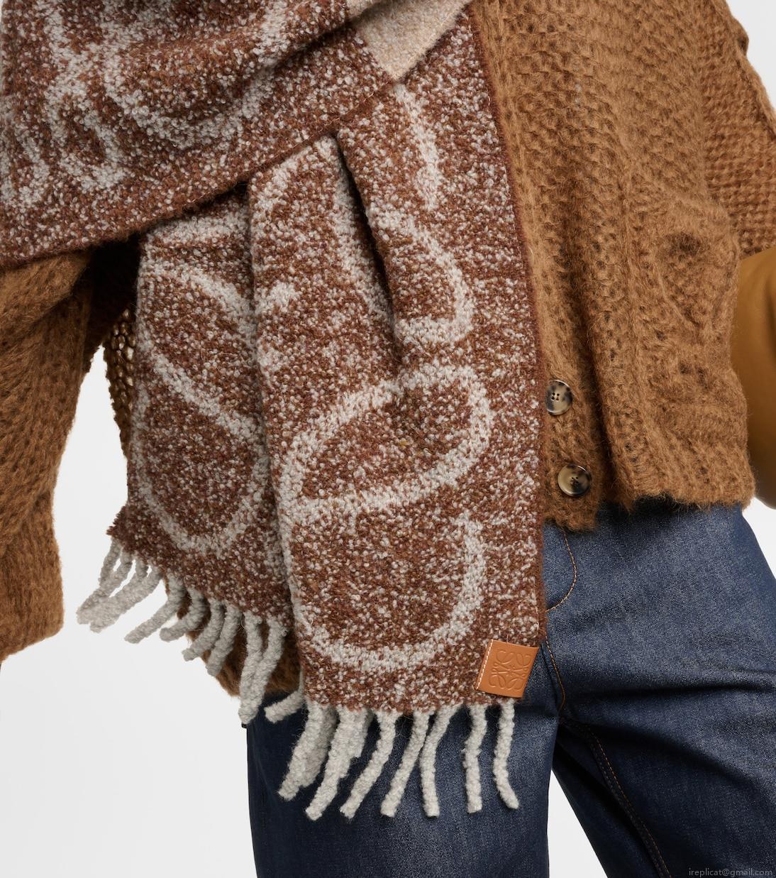 LoeweAnagram alpaca and wool-blend scarf LoeweAnagram alpaca and wool-blend scarf