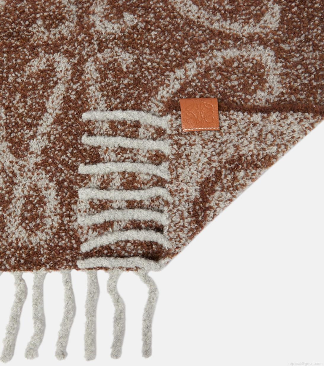 LoeweAnagram alpaca and wool-blend scarf LoeweAnagram alpaca and wool-blend scarf