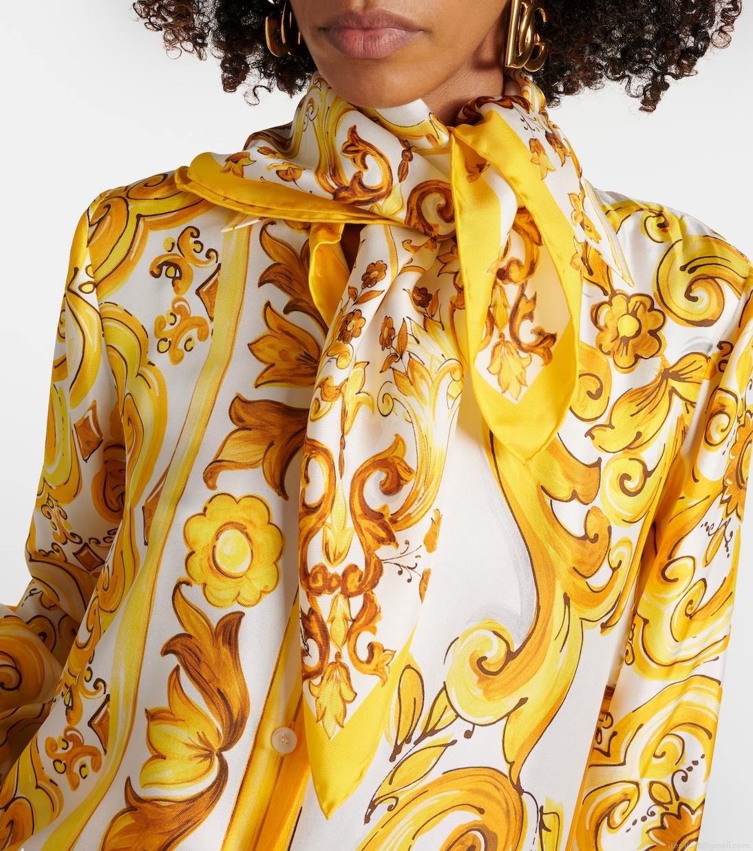 Dolce&GabbanaMajolica silk twill scarf Dolce&GabbanaMajolica silk twill scarf