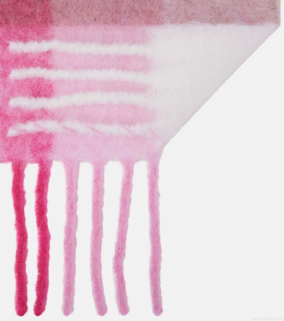 Acne StudiosLogo checked wool-blend scarf Acne StudiosLogo checked wool-blend scarf