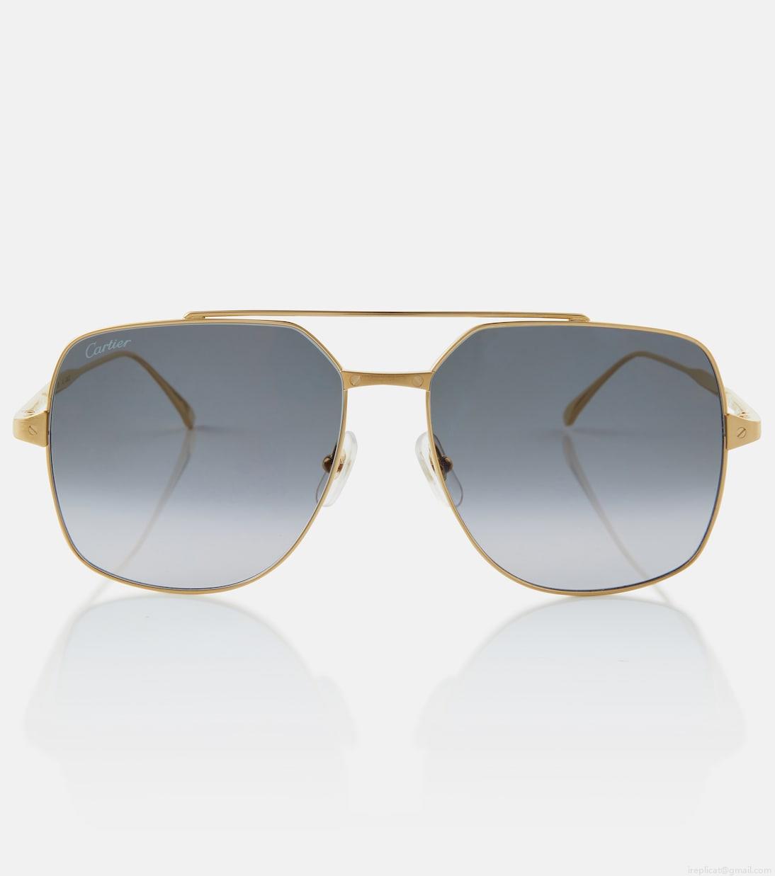 Cartier Eyewear CollectionSantos de Cartier aviator sunglasses Cartier Eyewear CollectionSantos de Cartier aviator sunglasses