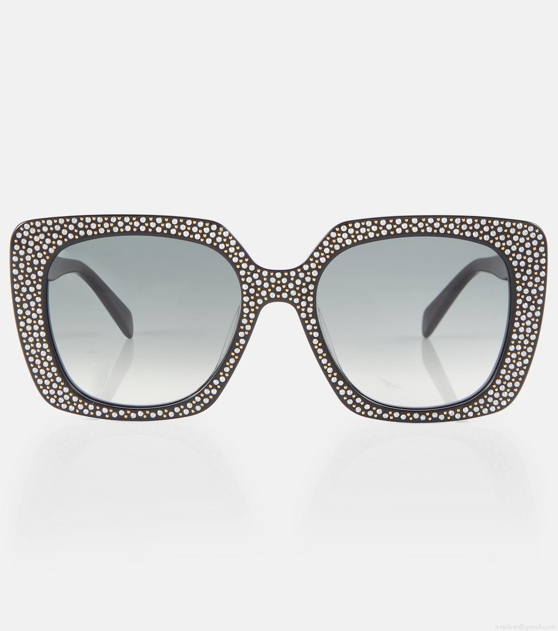 Celine EyewearEmbellished square sunglasses Celine EyewearEmbellished square sunglasses