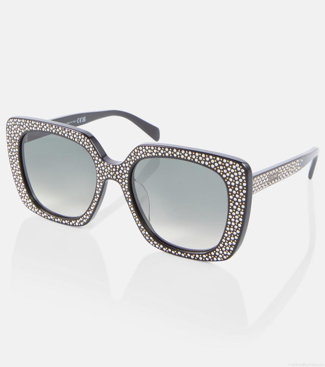 Celine EyewearEmbellished square sunglasses Celine EyewearEmbellished square sunglasses