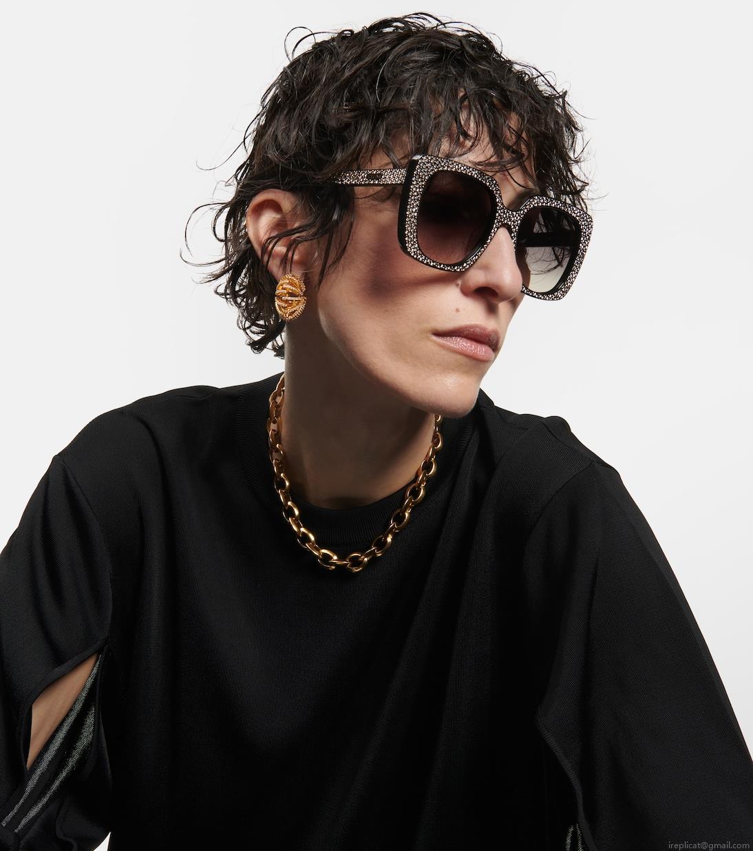 Celine EyewearEmbellished square sunglasses Celine EyewearEmbellished square sunglasses