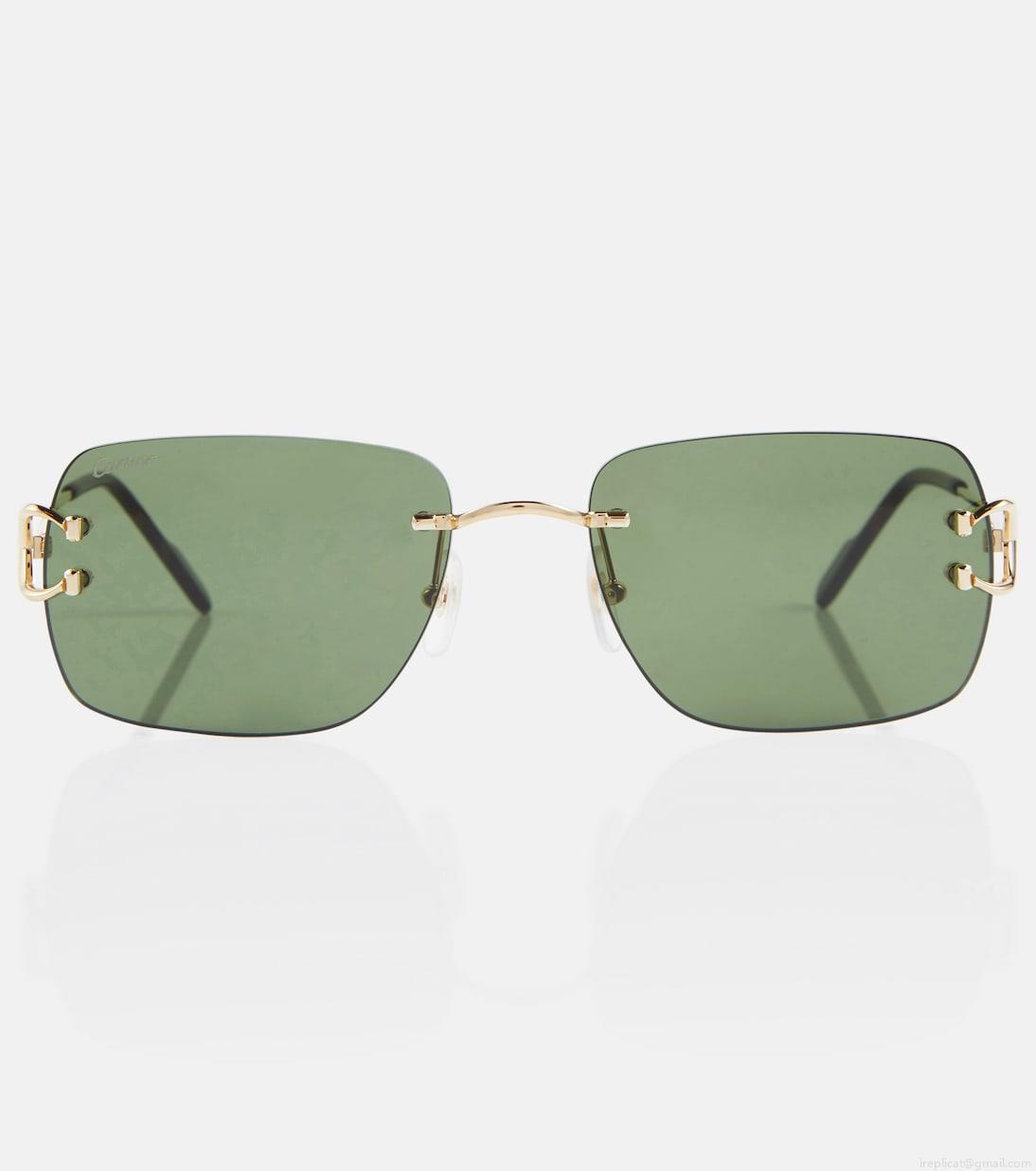 Cartier Eyewear CollectionSignature C de Cartier rectangular sunglasses Cartier Eyewear CollectionSignature C de Cartier rectangular sunglasses