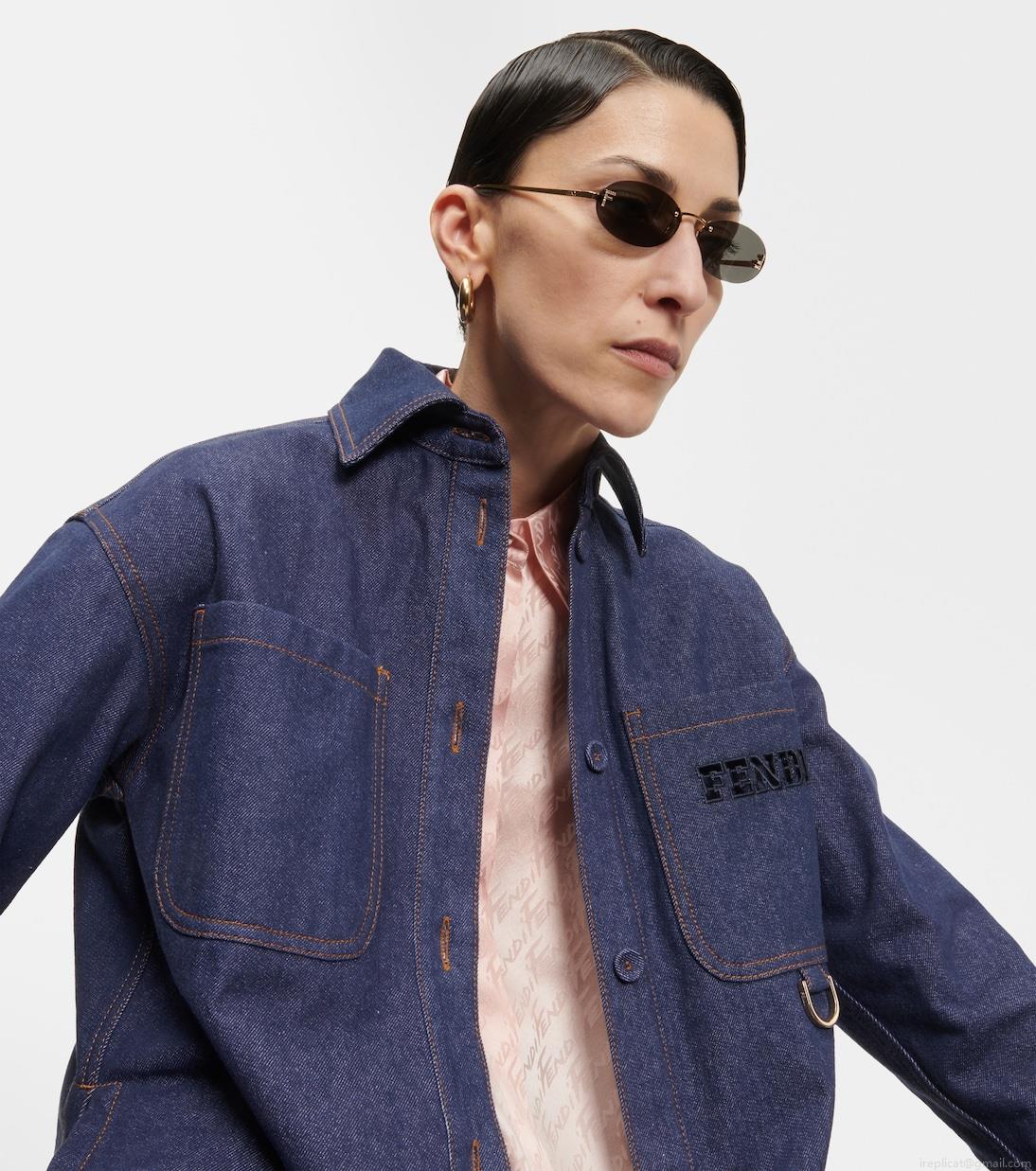 FendiFendi First embellished oval sunglasses FendiFendi First embellished oval sunglasses