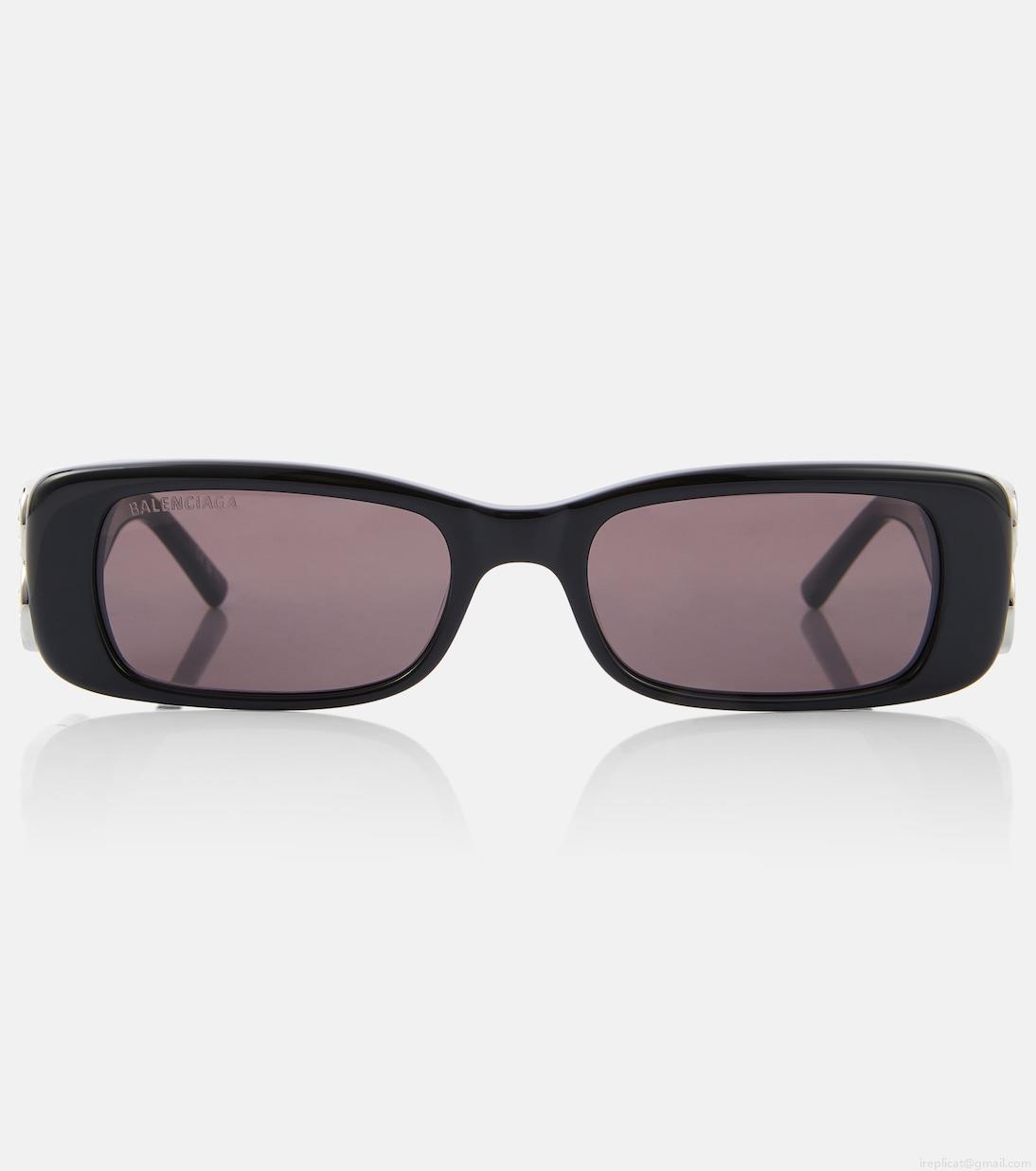 BalenciagaDynasty embellished rectangular sunglasses BalenciagaDynasty embellished rectangular sunglasses