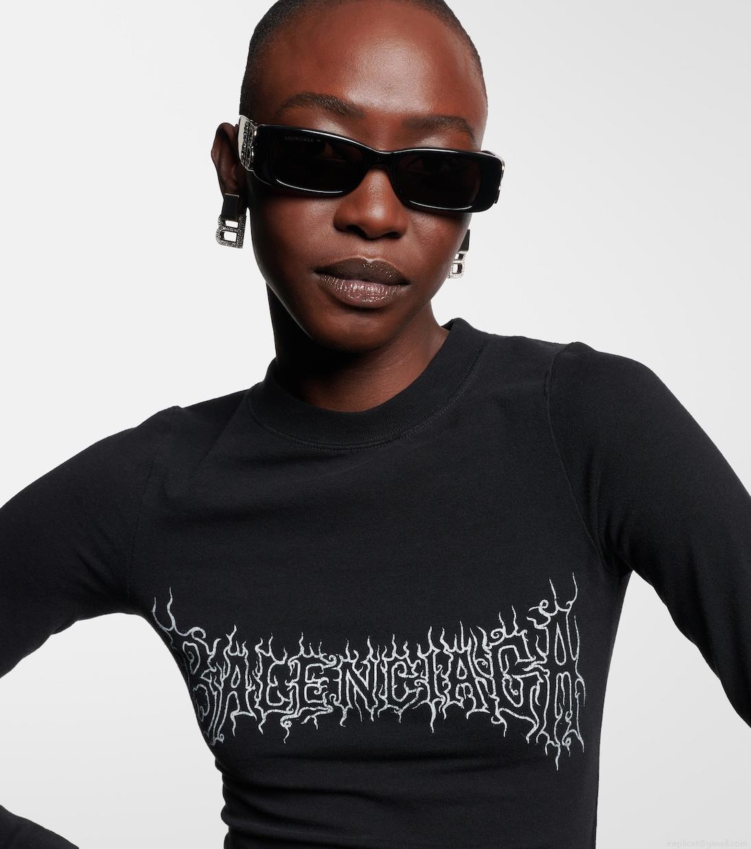 BalenciagaDynasty embellished rectangular sunglasses BalenciagaDynasty embellished rectangular sunglasses